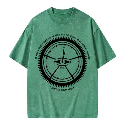 Pagewings Nineteen Eighty-Four Unisex Washed T-shirt