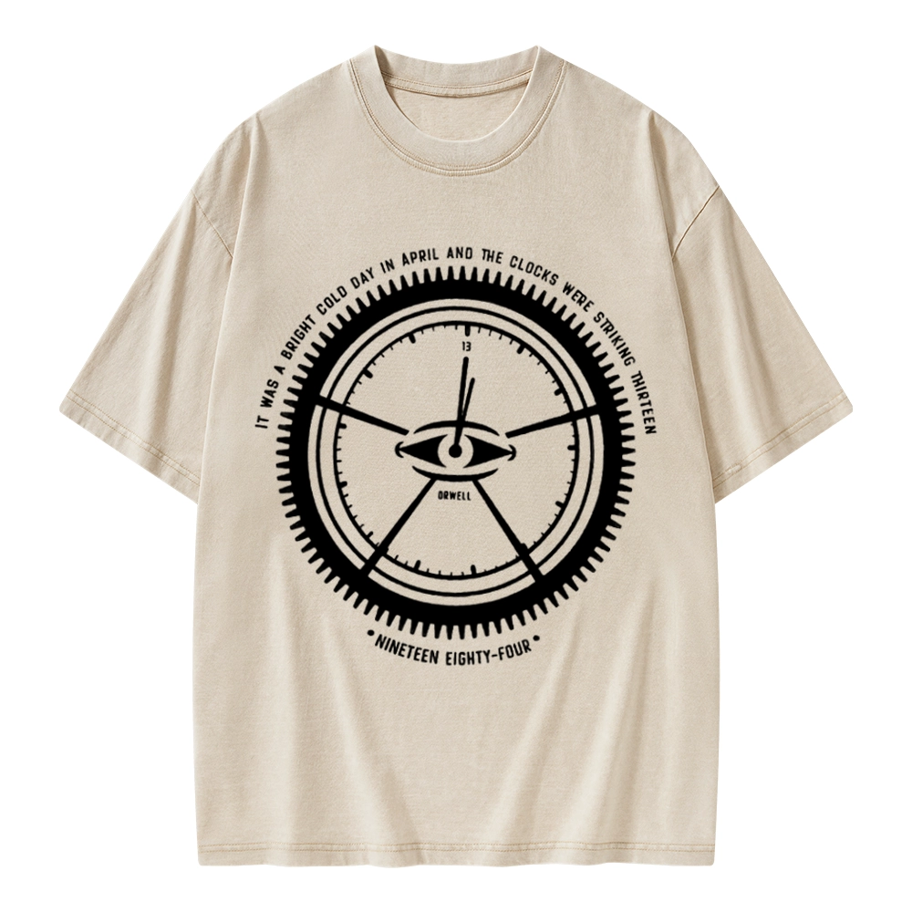 Pagewings Nineteen Eighty-Four Unisex Washed T-shirt