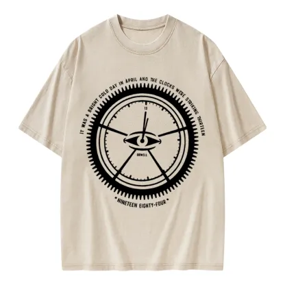 Pagewings Nineteen Eighty-Four Unisex Washed T-shirt