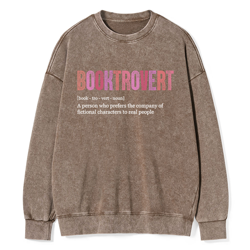 Pagewing Funny Book Lover Unisex Washed Sweatshirt