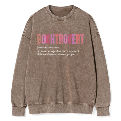 Pagewing Funny Book Lover Unisex Washed Sweatshirt