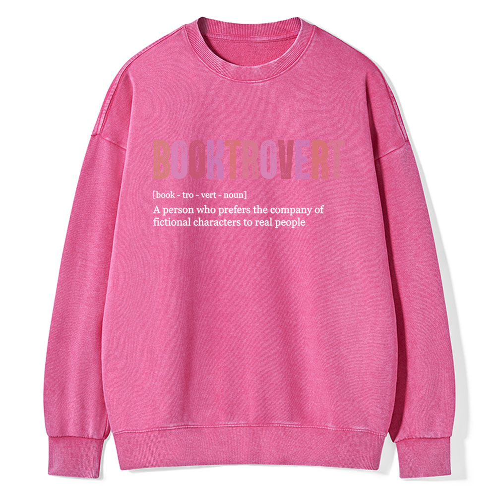 Pagewing Funny Book Lover Unisex Washed Sweatshirt