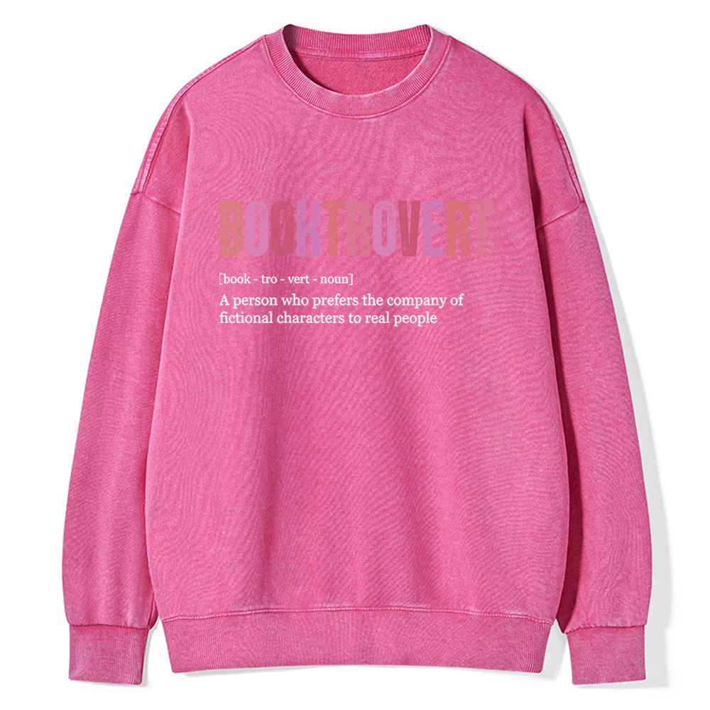 Pagewing Funny Book Lover Unisex Washed Sweatshirt