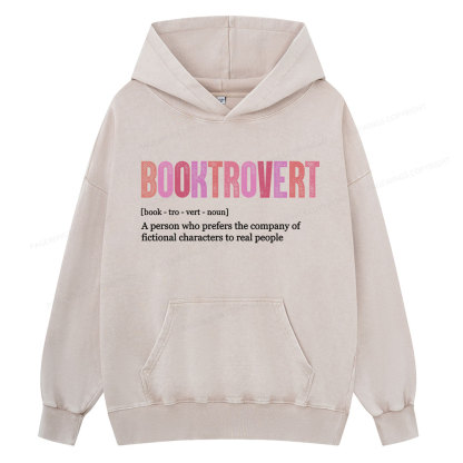 Pagewing Funny Book Lover Unisex Washed Hoodie