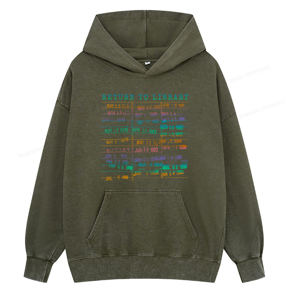 Pagewing Funny Book Lover Unisex Washed Hood