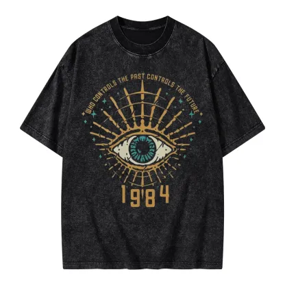 Pagewings George Orwell 1984 Unisex Washed T-shirt