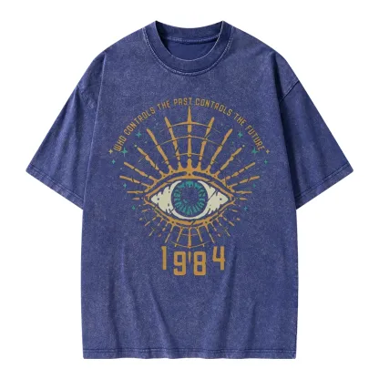 Pagewings George Orwell 1984 Unisex Washed T-shirt