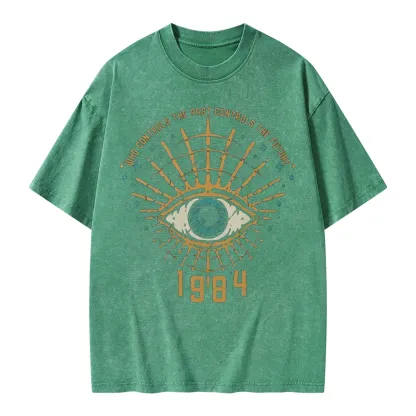 Pagewings George Orwell 1984 Unisex Washed T-shirt