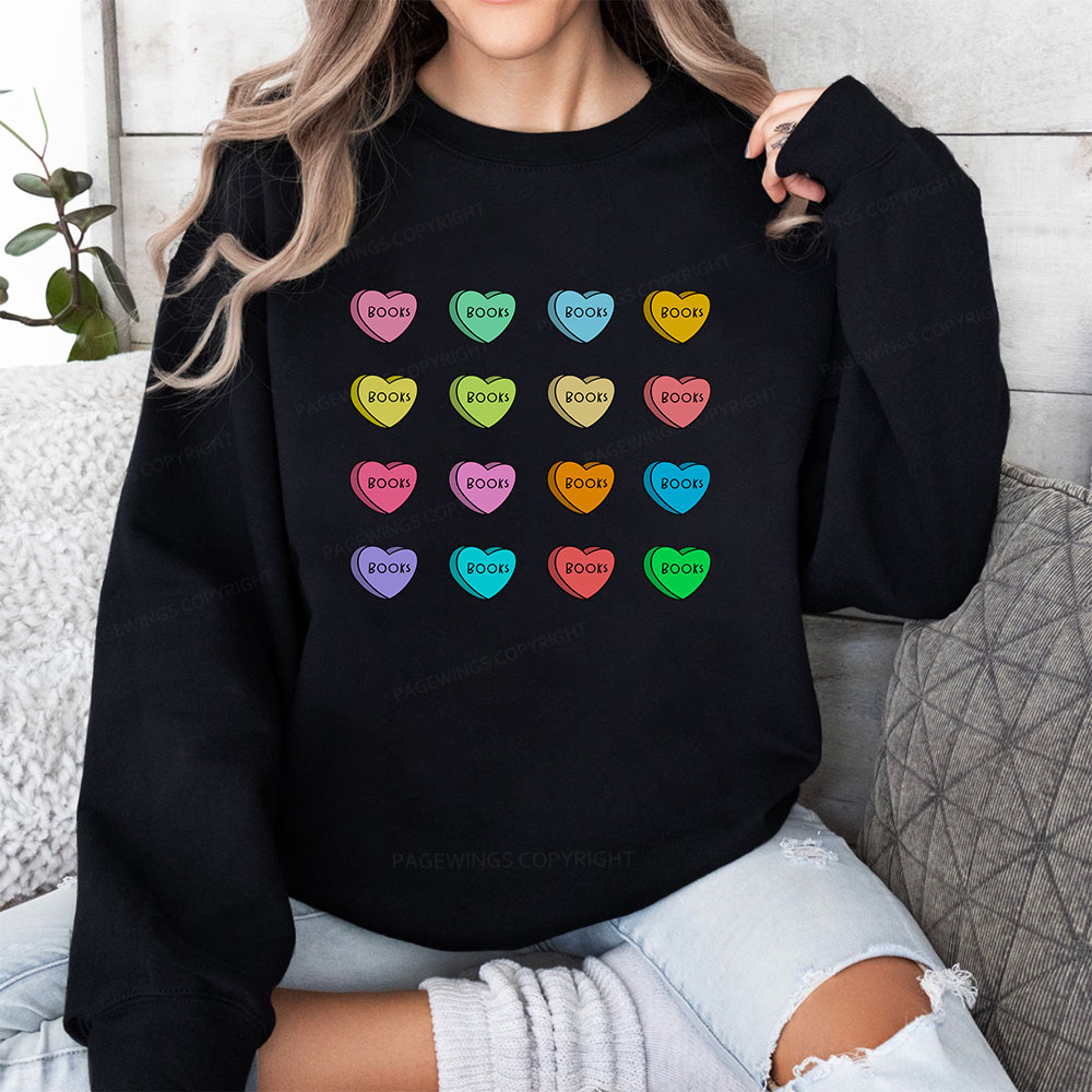 Pagewings Valentine's Day Librarian Unisex Classic Sweatshirt