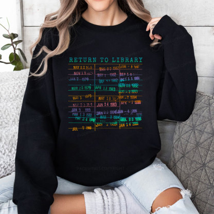 Pagewing Vintage Library Rainbow Unisex Classic Sweatshirt
