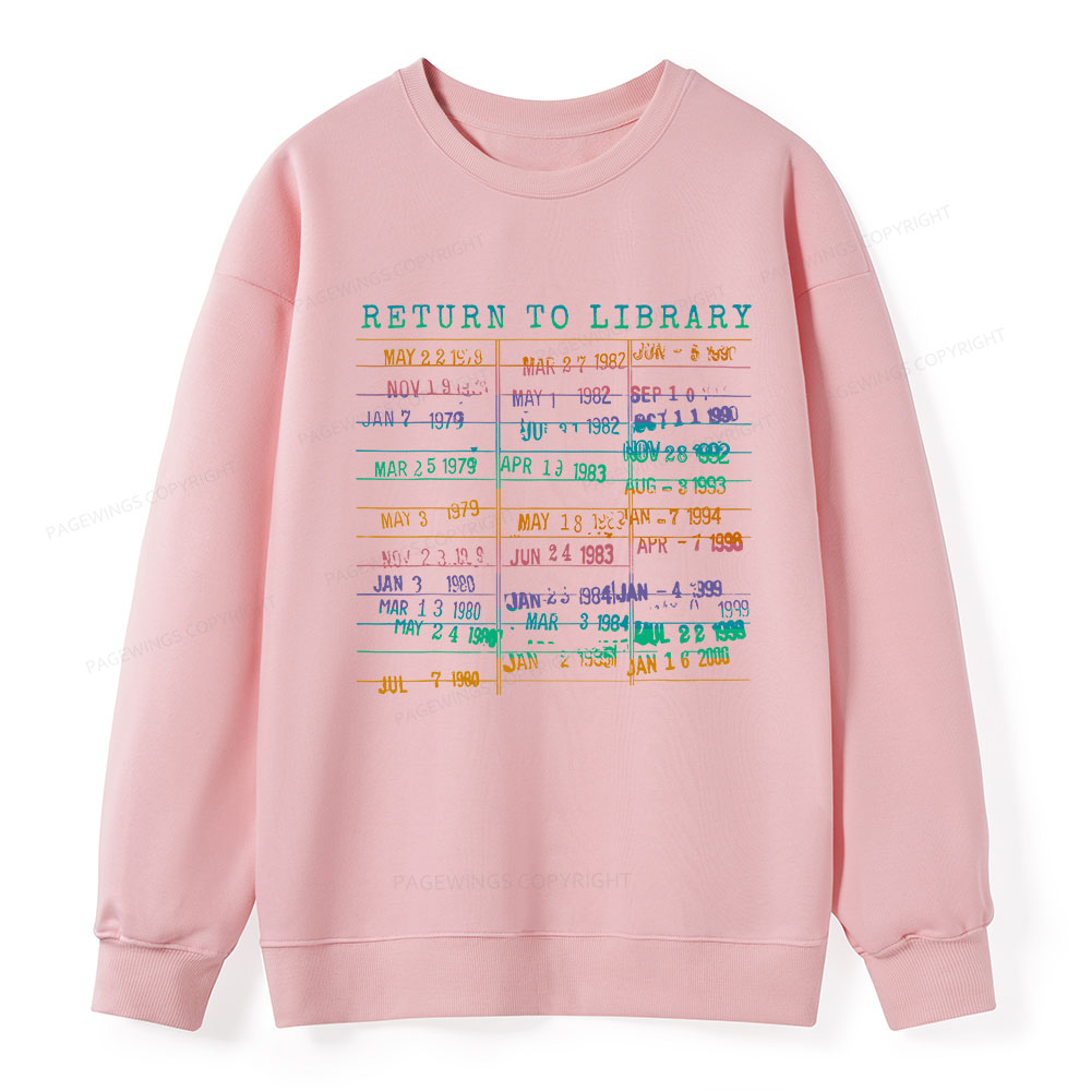 Pagewing Vintage Library Rainbow Unisex Classic Sweatshirt