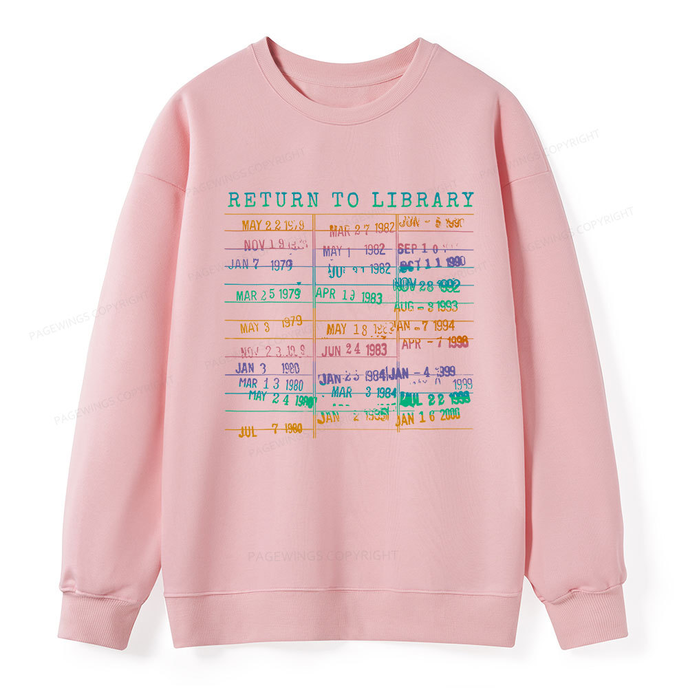 Pagewing Vintage Library Rainbow Unisex Classic Sweatshirt