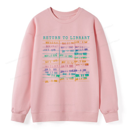 Pagewing Vintage Library Rainbow Unisex Classic Sweatshirt