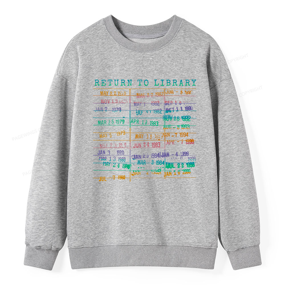 Pagewing Vintage Library Rainbow Unisex Classic Sweatshirt