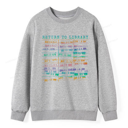 Pagewing Vintage Library Rainbow Unisex Classic Sweatshirt