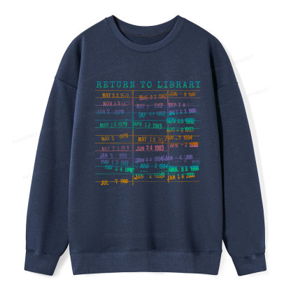 Pagewing Vintage Library Rainbow Unisex Classic Sweatshirt