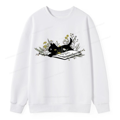 Pagewings Cute Book Cat  Unisex Classic Sweatshirt