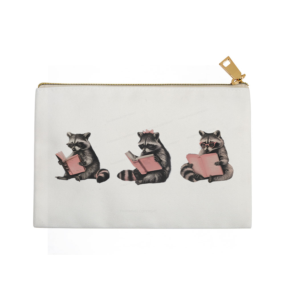 Pagewings Funny Raccoon Bookish Gift Pouch