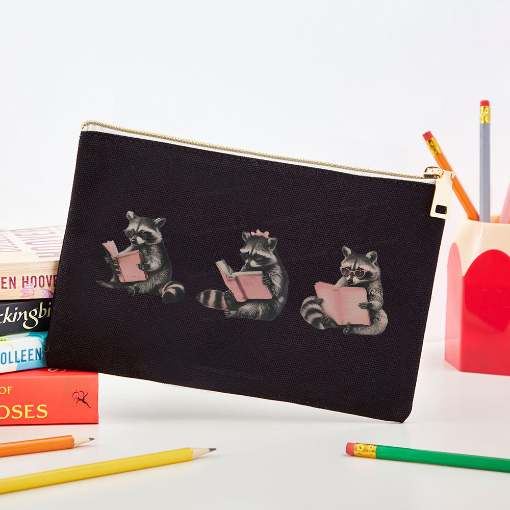 Pagewings Funny Raccoon Bookish Gift Pouch
