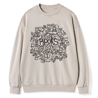Pagewings Book Lover Unisex Washed Sweatshirt