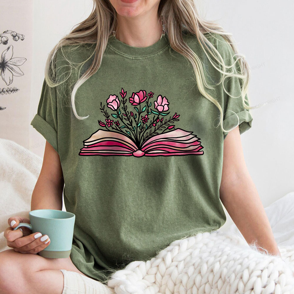 Pagewings Booktrovert Definition Funny Book Lover Png Unisex Washed T-shirt