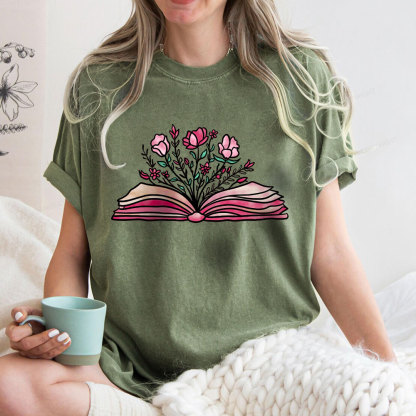 Pagewings Booktrovert Definition Funny Book Lover Png Unisex Washed T-shirt