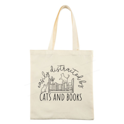 Pagewing Cute Cats And Books Tote Bag