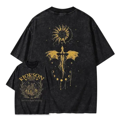 Pagewings Fourth Wing Unisex Washed T-shirt