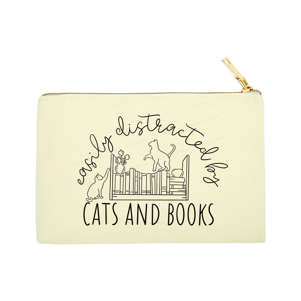 Pagewing Cute Cats And Books Pouch