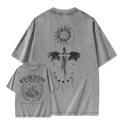 Pagewings Fourth Wing Unisex Washed T-shirt