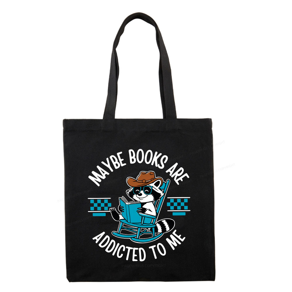 Pagewing Books Are Addicted To Me Tote Bag
