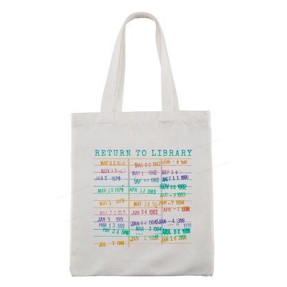 Pagewing Vintage Library Rainbow Tote Bag