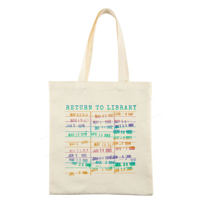 Pagewing Vintage Library Rainbow Tote Bag