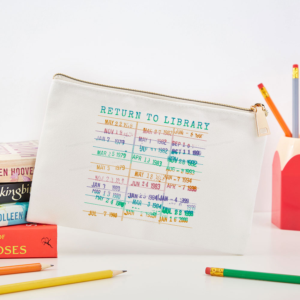 Pagewing Vintage Library Rainbow Pouch