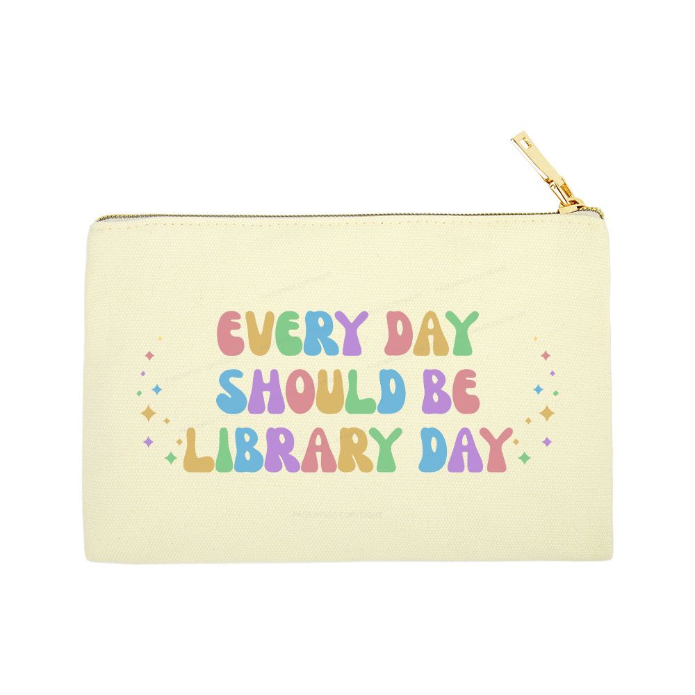 Pagewing Every Day Should Be Library Day Pouch