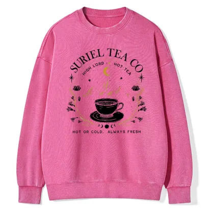 Pagewings Suriel Tea Co Unisex Washed Sweatshirt