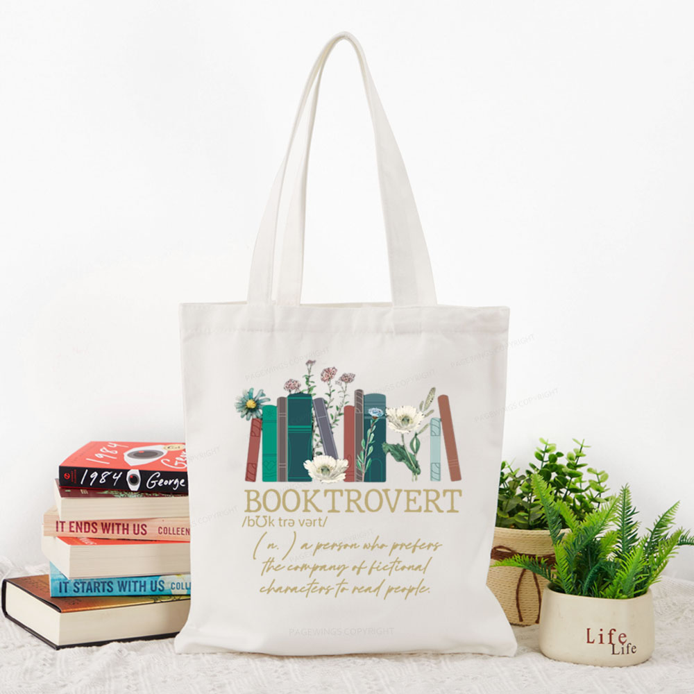 Pagewings Booktrovert Tote Bag