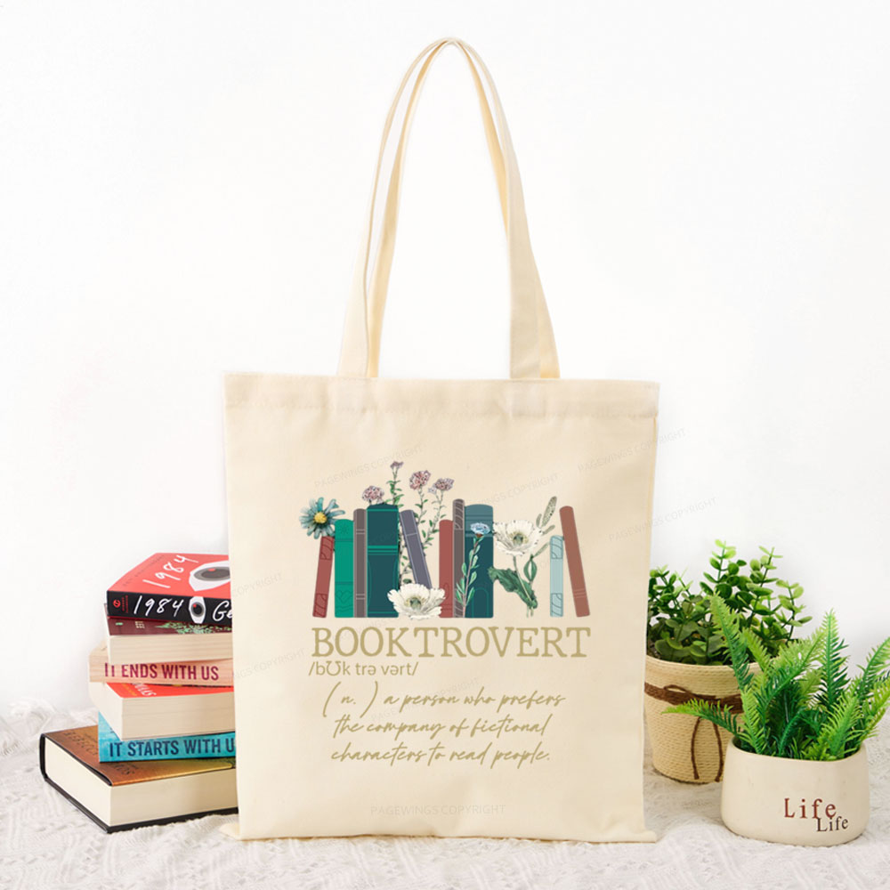 Pagewings Booktrovert Tote Bag