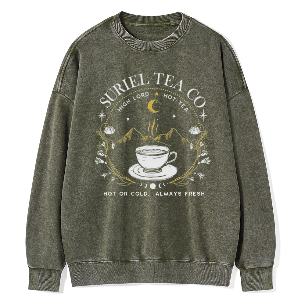 Pagewings Suriel Tea Co Unisex Washed Sweatshirt