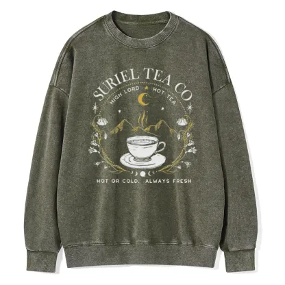 Pagewings Suriel Tea Co Unisex Washed Sweatshirt