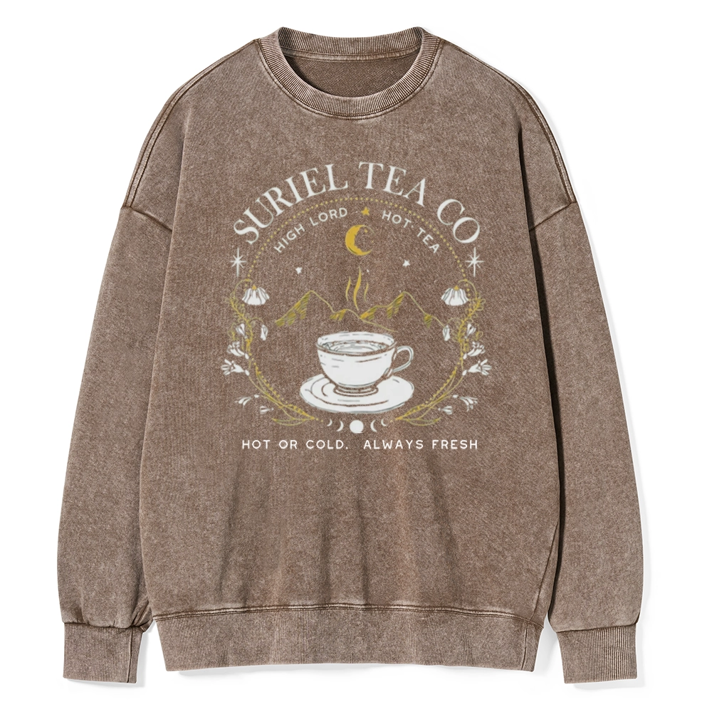 Pagewings Suriel Tea Co Unisex Washed Sweatshirt
