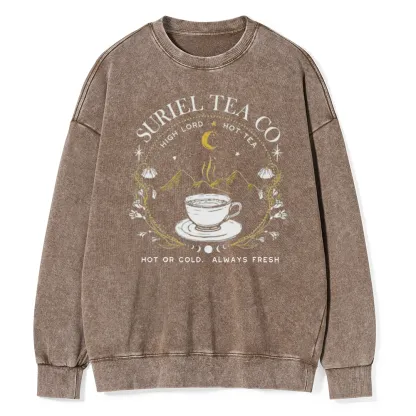 Pagewings Suriel Tea Co Unisex Washed Sweatshirt