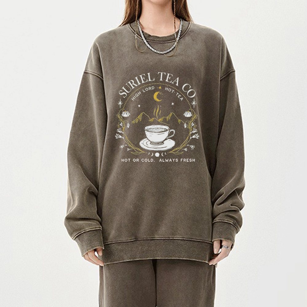 Pagewings Suriel Tea Co Unisex Washed Sweatshirt