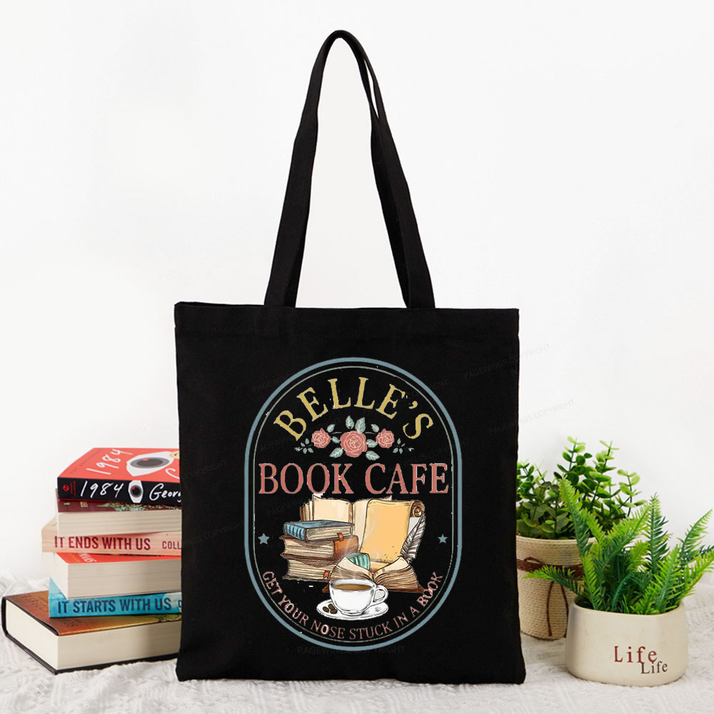 Pagewings Belles Book Cafe Tote Bag