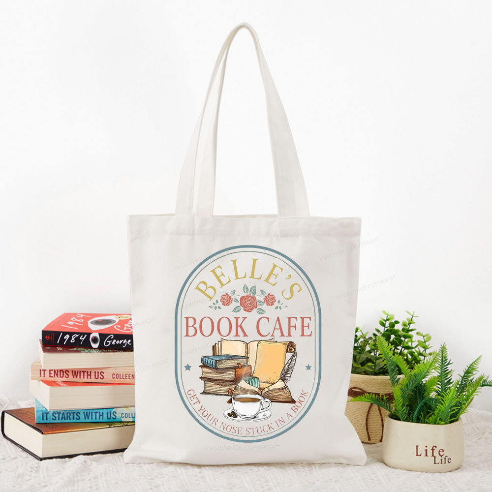 Pagewings Belles Book Cafe Tote Bag