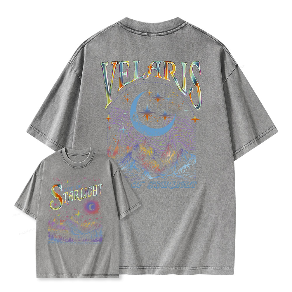 Pagewings Velaris City Of Starlight ACOTAR Two-Sided Unisex Washed T-shirt
