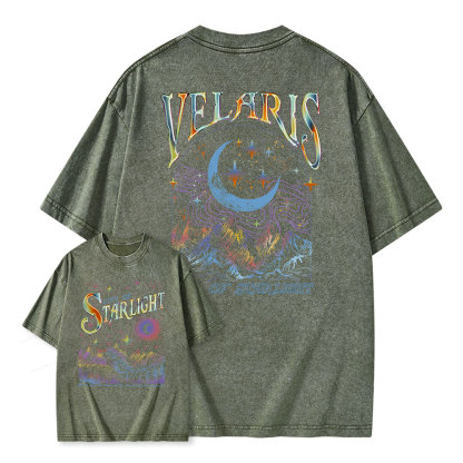 Pagewings Velaris City Of Starlight ACOTAR Two-Sided Unisex Washed T-shirt
