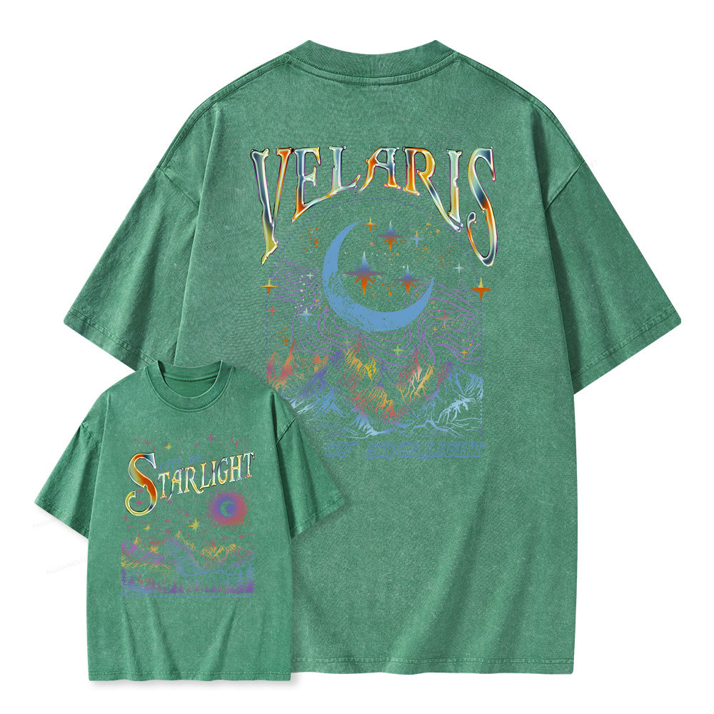 Pagewings Velaris City Of Starlight ACOTAR Two-Sided Unisex Washed T-shirt