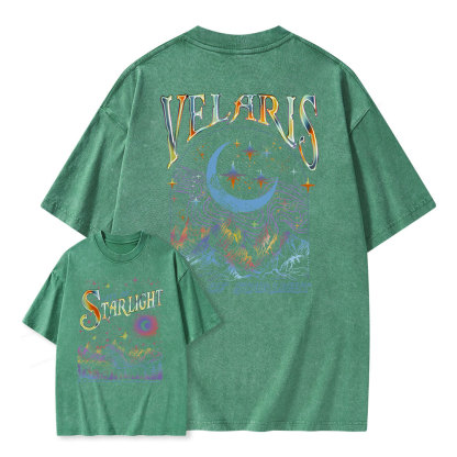Pagewings Velaris City Of Starlight ACOTAR Two-Sided Unisex Washed T-shirt