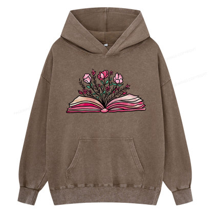 Pagewings Booktrovert Definition Funny Book Lover Png Unisex Washed Hoodie